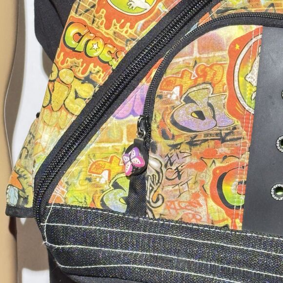 Vintage Crocs Graffiti Sling Backpack Adjustable Crossbody Bag Rare - Picture 8 of 16
